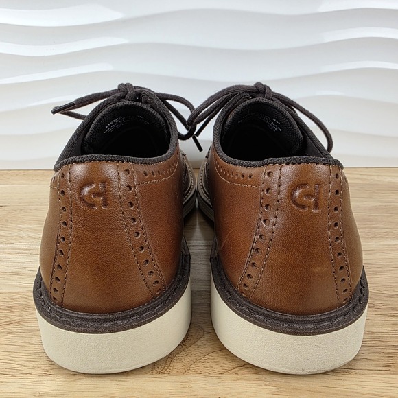 Cole‎ Haan Go-To Wingtip Oxford Shoes Mens 8 M British Tan Leather Brogue C34120 main image 10